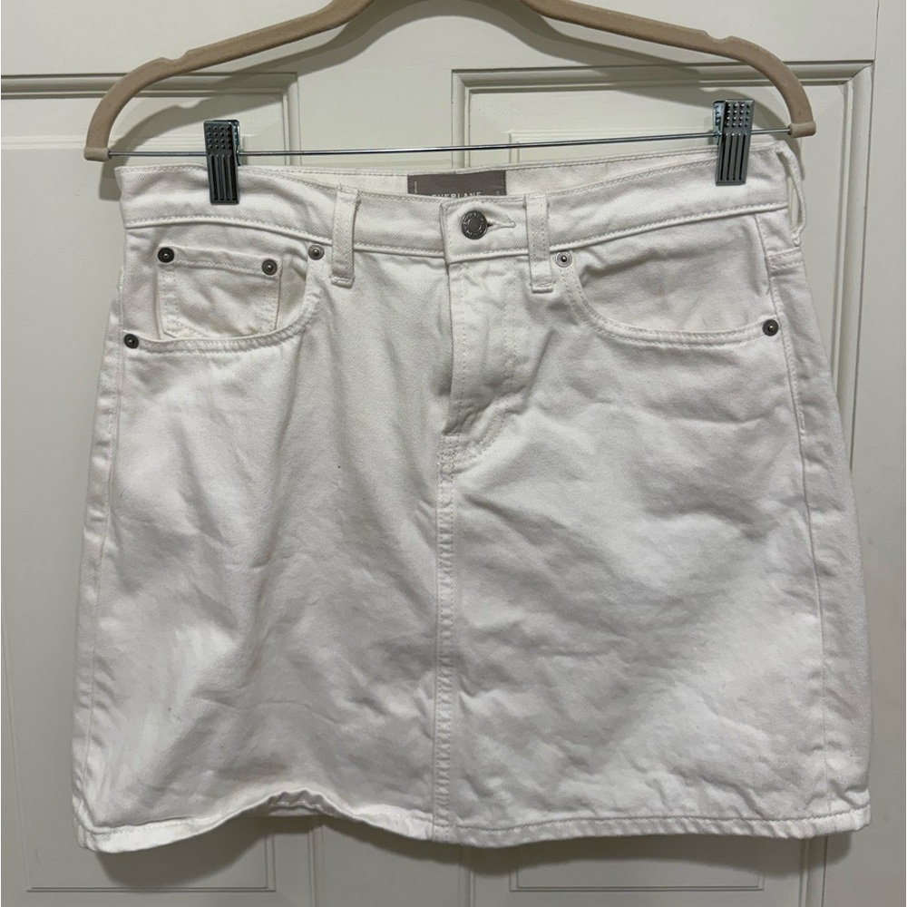 White Denim Skirt